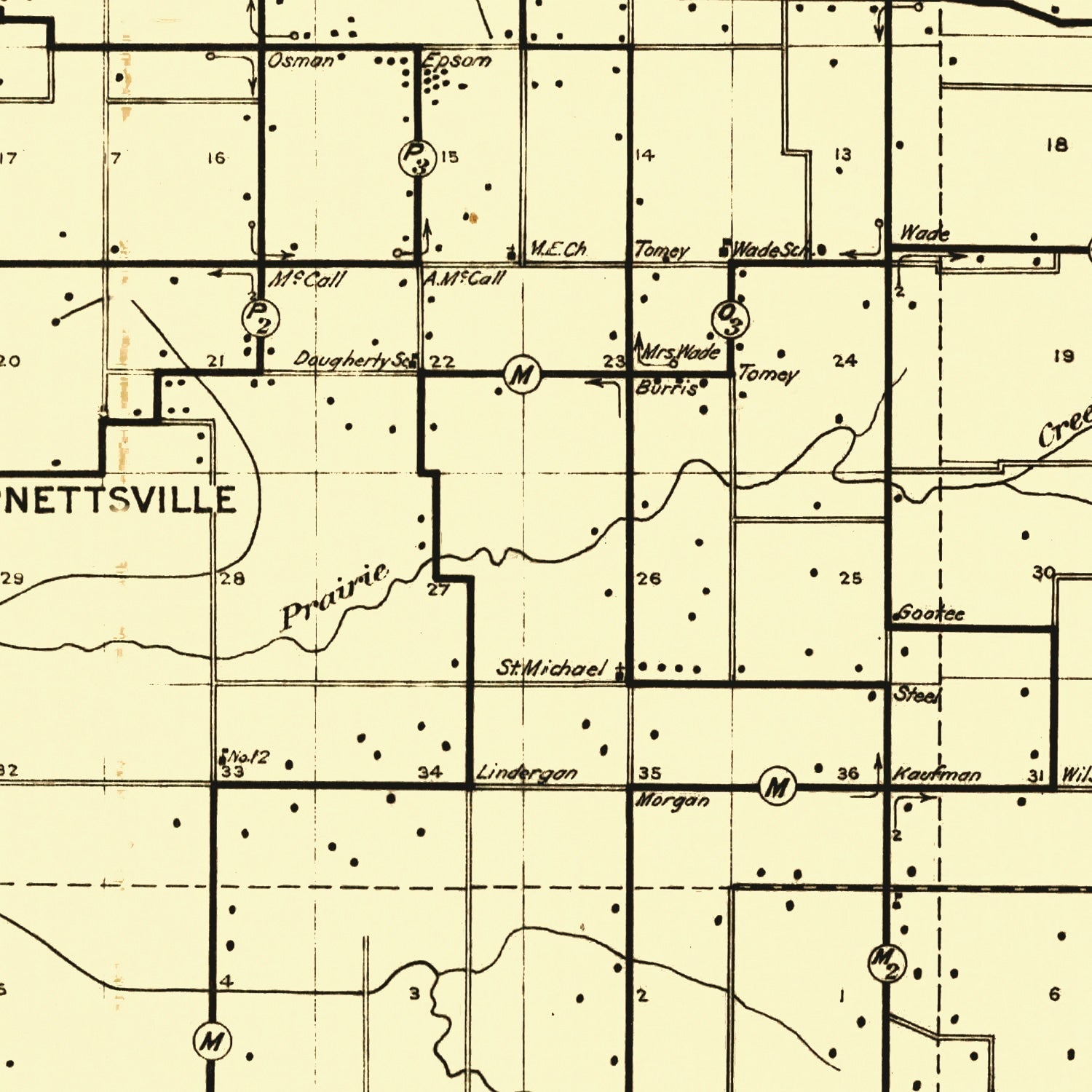 Vintage Map of Daviess County, Indiana 1910