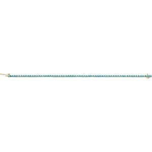 14K Yellow Gold Natural Turquoise Line 7 1/2" Bracelet – image 3
