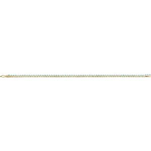 14K Yellow Gold Natural Turquoise Line 7 1/2" Bracelet – image 4