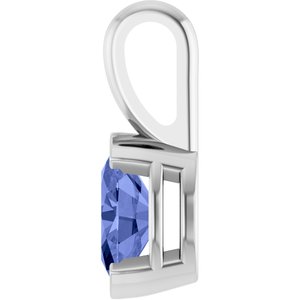 Half-Bezel Solitaire Pendant