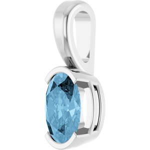 Half-Bezel Solitaire Pendant