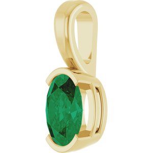 Half-Bezel Solitaire Pendant
