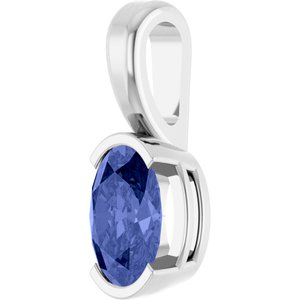 Half-Bezel Solitaire Pendant