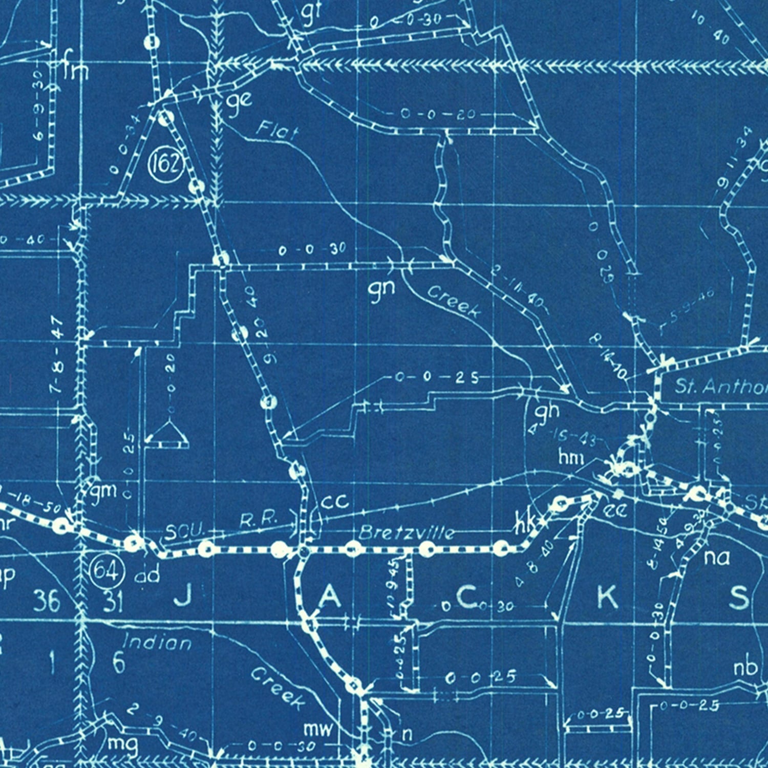 Vintage Map of Dubois County, Indiana 1936