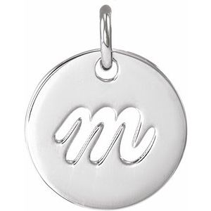 Script Initial Necklace or Pendant