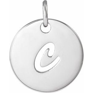 Script Initial Necklace or Pendant