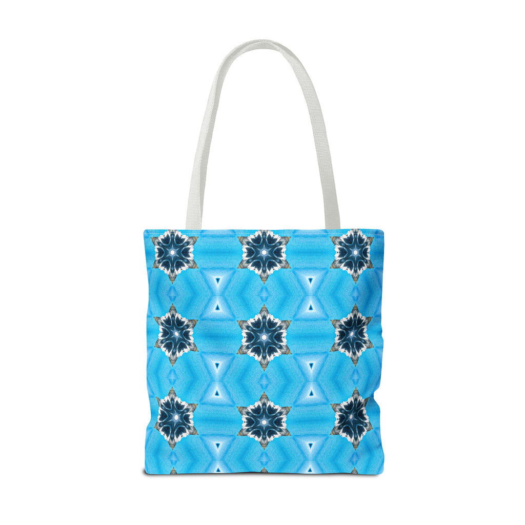 Blue Diamond Pattern Printed Tote Bag