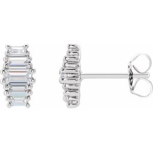 14K White Gold 1/2 CTW Lab-Grown Diamond Earrings