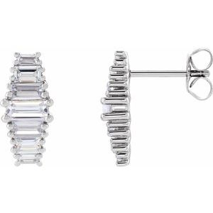 14K White Gold 1 1/2 CTW Lab-Grown Diamond Earrings