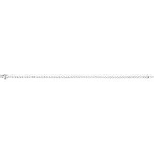 14K White Gold 3 CTW Natural Diamond 7 1/4" Line Bracelet – image 2