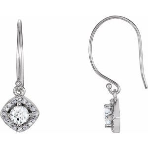 14K White Gold 3/4 CTW Natural Diamond Earrings