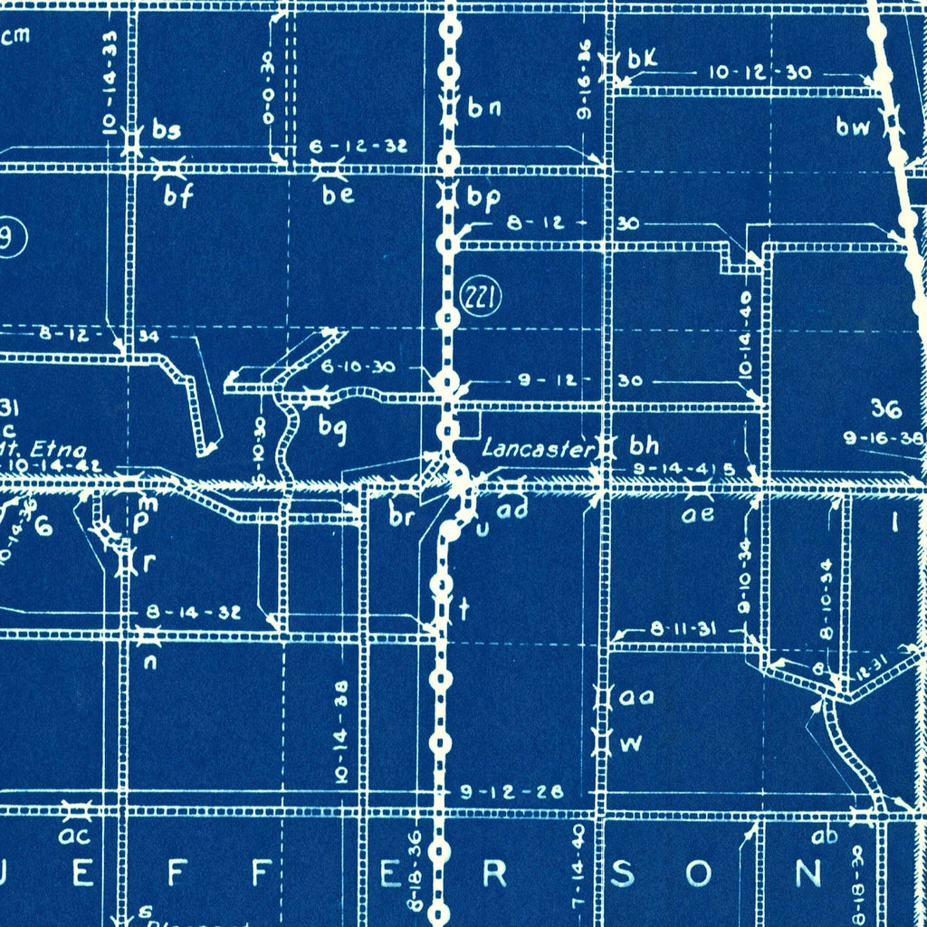 Vintage Map of Huntington County, Indiana 1936