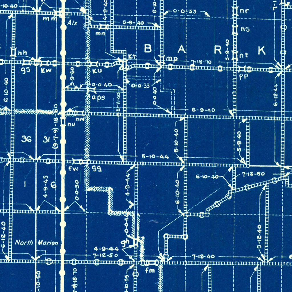 Vintage Map of Jasper County, Indiana 1936