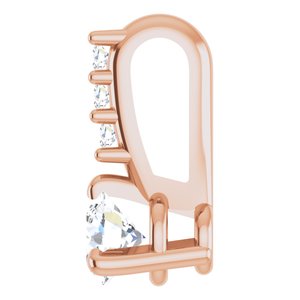 14K Rose Gold 1/10 CTW Natural Diamond Pendant