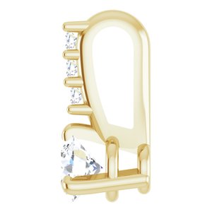 14K Yellow Gold 1/10 CTW Natural Diamond Pendant