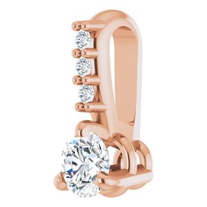 14K Rose 1/10 CTW Natural Diamond Pendant