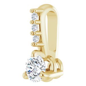 14K Yellow Gold 1/10 CTW Natural Diamond Pendant