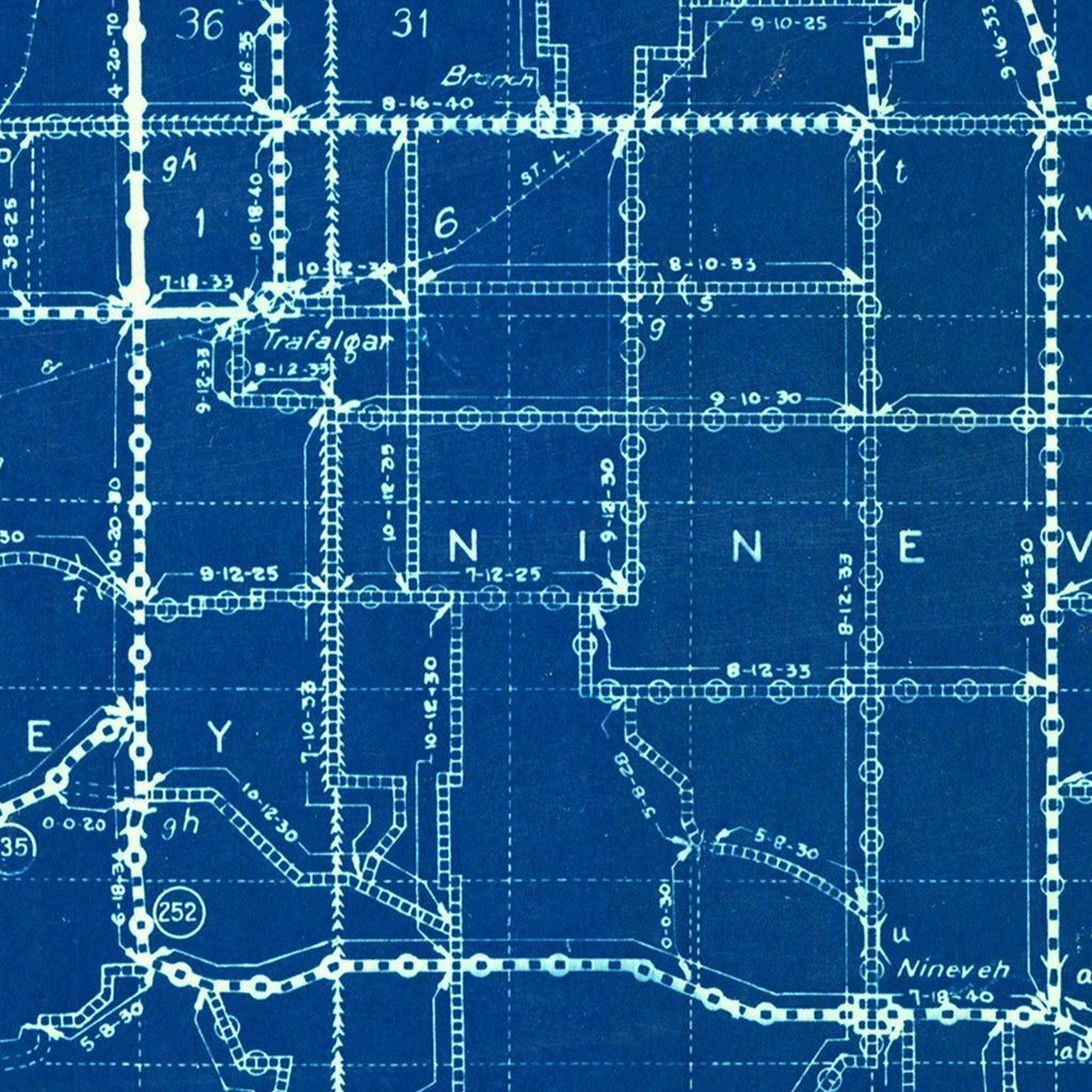 Vintage Map of Johnson County, Indiana 1936