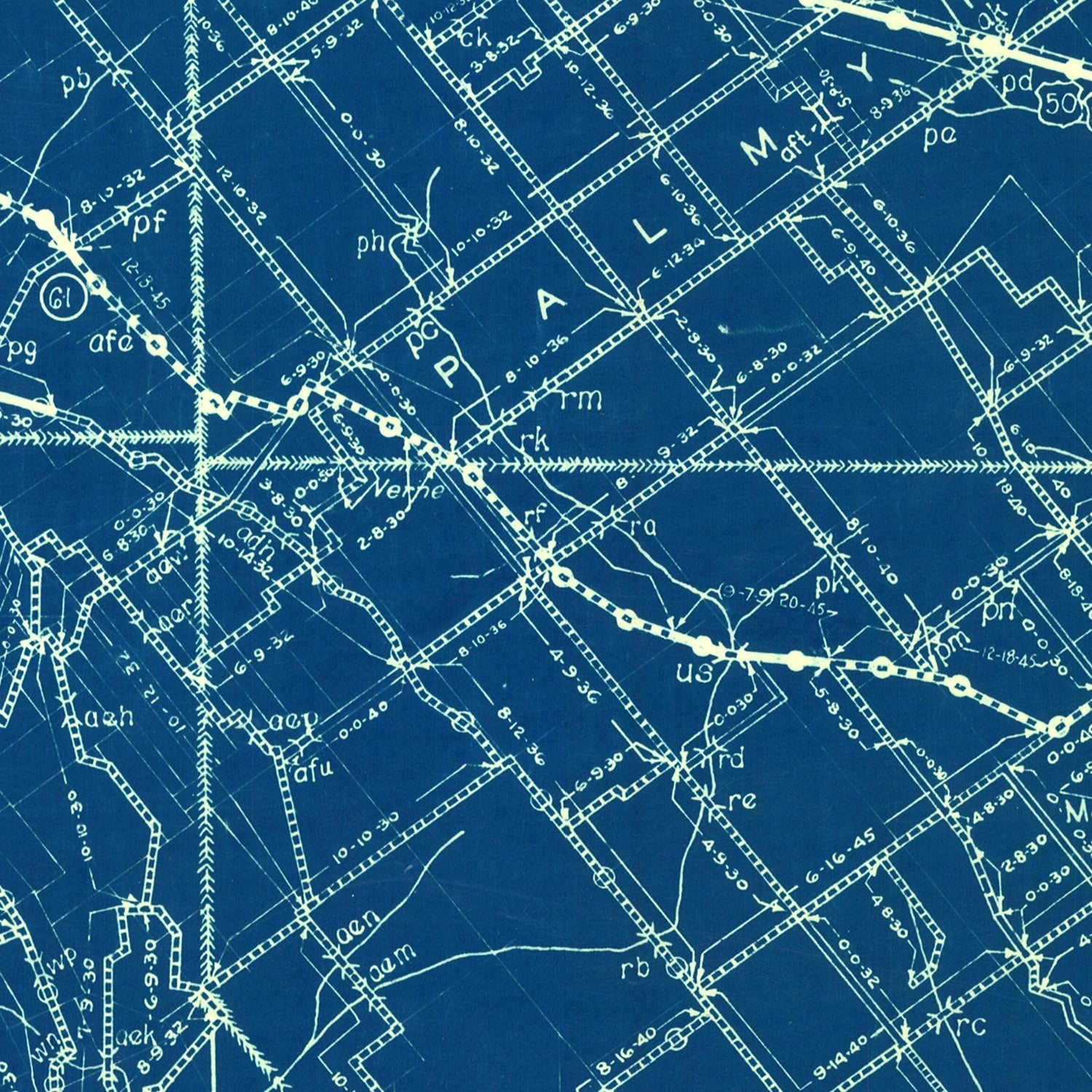 Vintage Map of Knox County, Indiana 1936