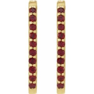 Accented Elongated Hoop Earrings
