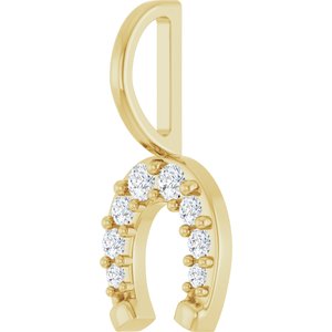Accented Horseshoe Charm/Pendant