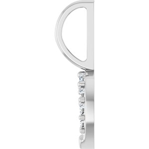 14K White Gold 1/8 CTW Natural Diamond Horseshoe Charm/Pendant – image 3