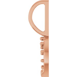 18K Rose Gold Accented Horseshoe Charm/Pendant Mounting – image 6