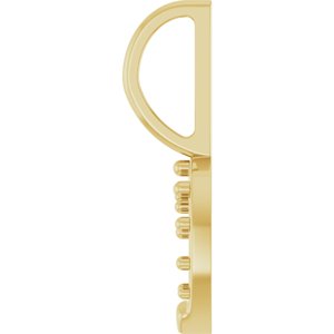 14K Yellow Gold Accented Horseshoe Charm/Pendant Mounting – image 6