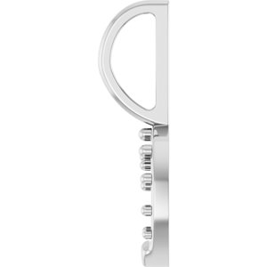 14K X1 White Gold Accented Horseshoe Charm/Pendant Mounting – image 6