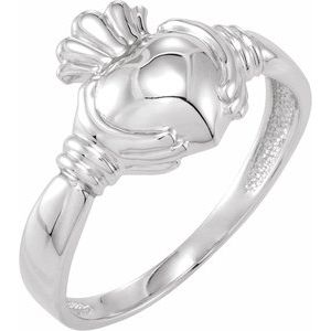 Platinum Claddagh Band Size 11