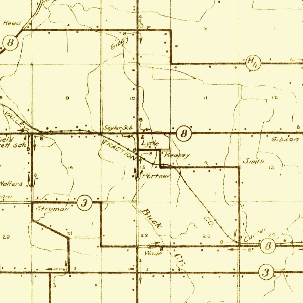 Vintage Map of LaGrange County, Indiana 1909