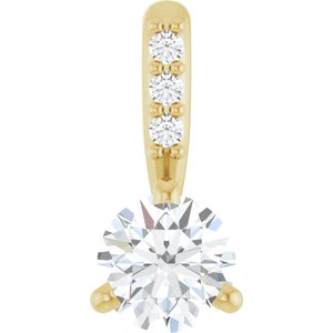 14K Yellow 1/4 CTW Natural Diamond Pendant