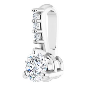 Sterling Silver 1/5 CTW Natural Diamond Pendant