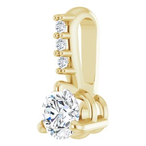 14K Yellow Gold 1/5 CTW Natural Diamond Pendant