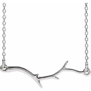 Platinum Branch Bar 16-18" Necklace