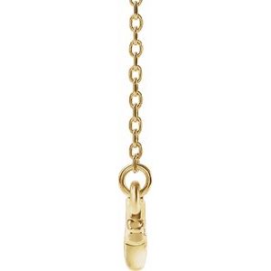 14K Yellow Branch Bar 16-18" Necklace