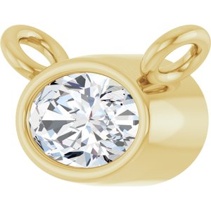 14K Yellow 1/4 CT Lab-Grown Diamond Necklace Center