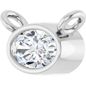 Platinum 1/4 CT Lab-Grown Diamond Necklace Center