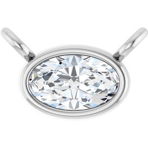 Platinum 1/4 CT Lab-Grown Diamond Necklace Center