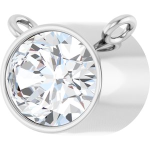 14K White 1 CT Lab-Grown Diamond Necklace Center
