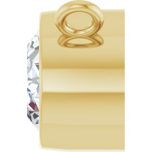 14K Yellow 1 CT Lab-Grown Diamond Necklace Center