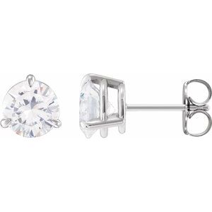 Platinum 3/8 CTW Natural Diamond Earrings