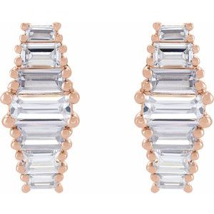 14K Rose Gold 1 1/2 CTW Lab-Grown Diamond Earrings – image 2