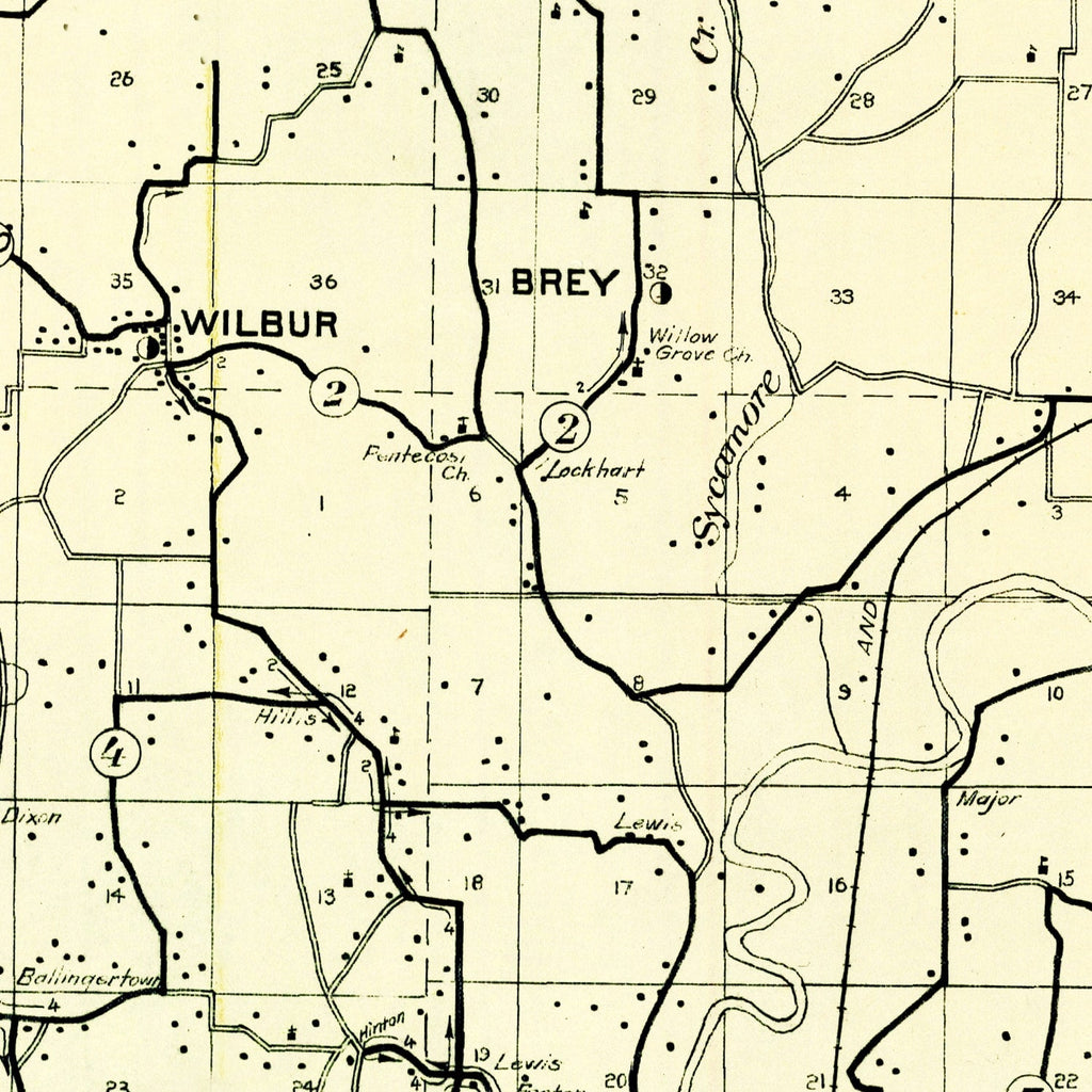 Vintage Map of Morgan County, Indiana 1911