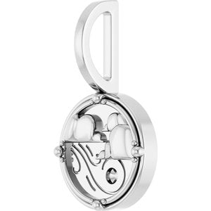 Sterling Silver 1.5 mm Round Accented Air Element Pendant Mounting – image 5
