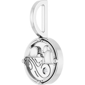 Platinum 1.5 mm Round Accented Air Element Pendant Mounting – image 4