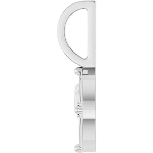 Platinum 1.5 mm Round Accented Air Element Pendant Mounting – image 6
