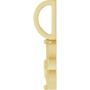 14K Yellow Gold 1.5 mm Round Accented Earth Element Pendant Mounting – image 6