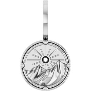 Platinum 1.5 mm Round Accented Earth Element Pendant Mounting – image 2