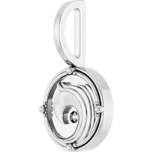 14K White Gold 1.5 mm Round Accented Water Element Pendant Mounting – image 5